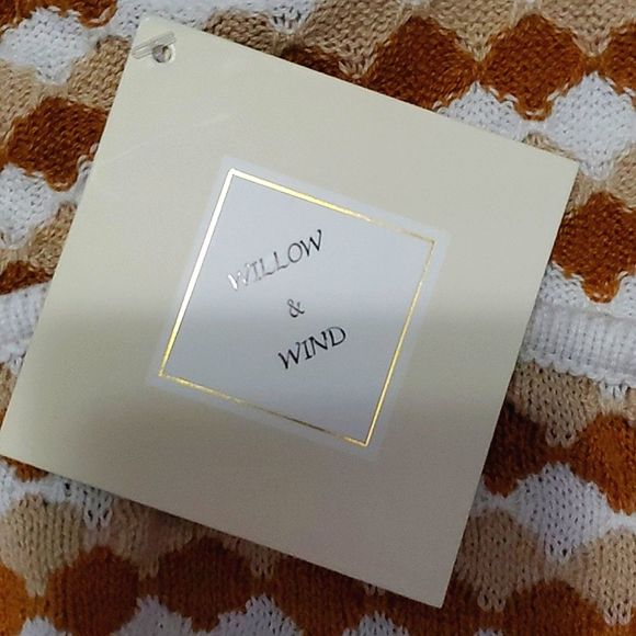 Willow & Wind Tan Neutrals Knitted Boho Beachy Festival Halter Cropped Top - Picture 8 of 8